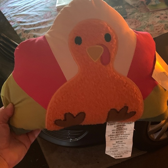 Colorful Turkey Shaped Pillow - Picture 1 of 6